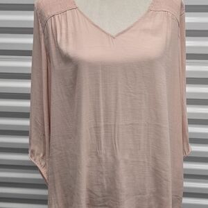 Torrid Light Pink V-Neck Blouse